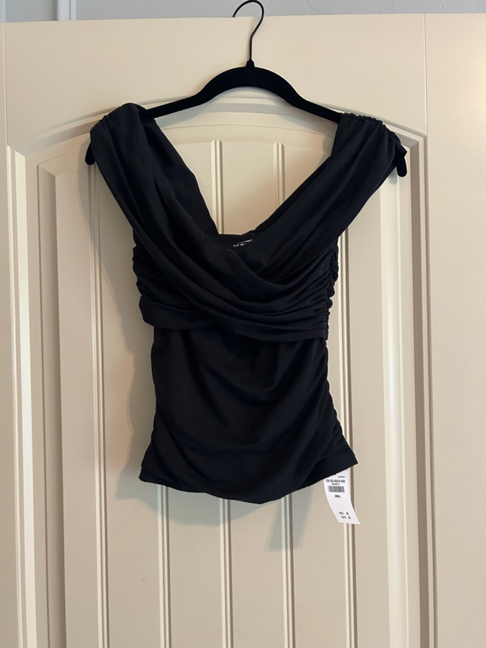 Abercrombie & Fitch Draped Black Women's Top